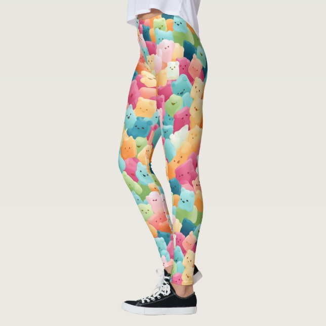 Leggings Gummy Wonderland: Un colorido conjunto de critas d (Izquierda)