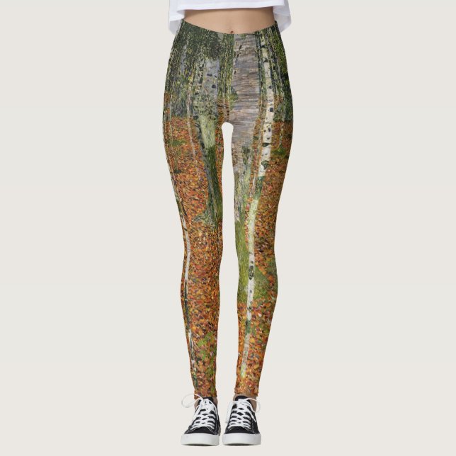 Leggings Gustav Klimt - Casa De Campo Con Árboles De Aves (Anverso)