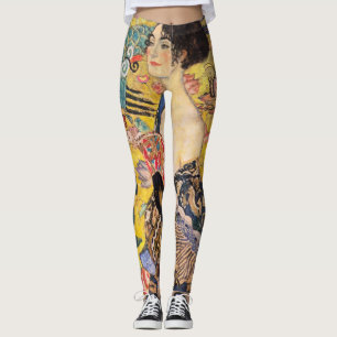 Leggings Gustav Klimt - Dama de fans