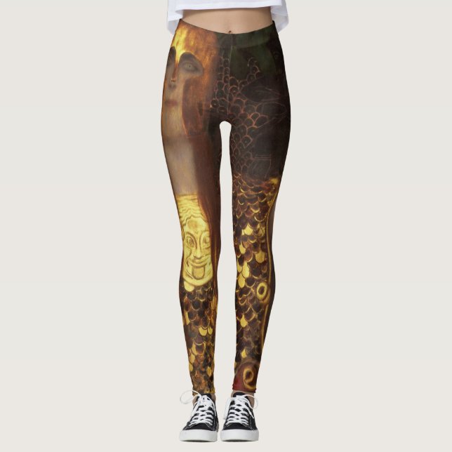 Leggings Gustav Klimt - Minerva O Pallas Athena (Anverso)