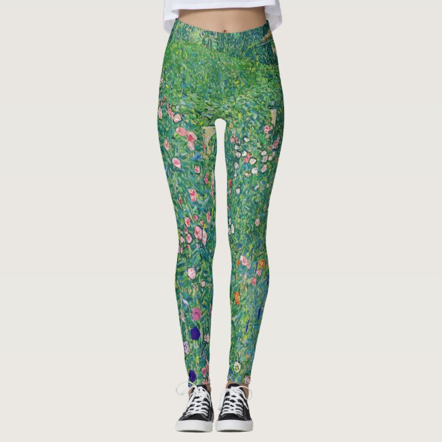 Leggings Gustav Klimt - Paisaje de los jardines italianos (Anverso)