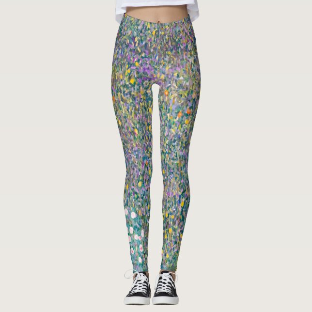 Leggings Gustav Klimt - Rosebushes bajo los árboles (Anverso)
