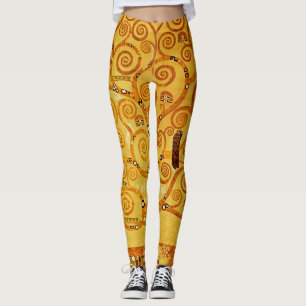 Leggings Gustav Klimt Tree of Life: Simbolista Art Nouveau