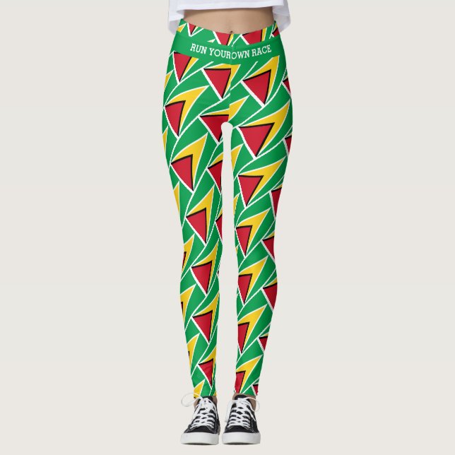 Leggings GUYANA Personalizado Mensajes de texto con su prop (Anverso)