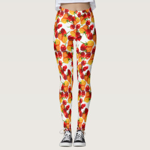 Leggings Habanero Chilies Red Peppers Naranja Hot Food