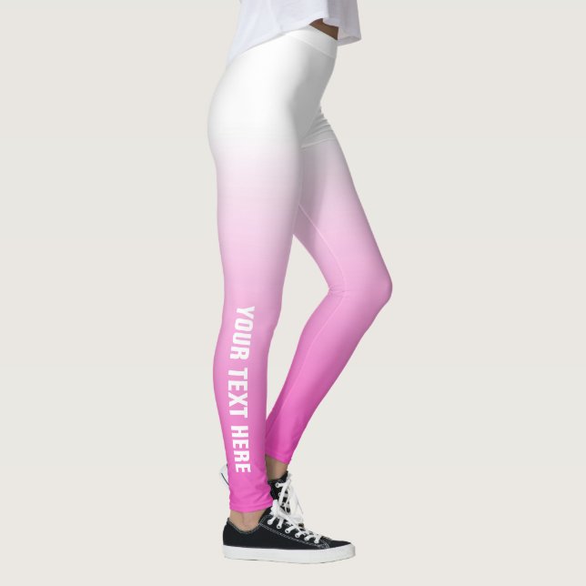 Leggings Hacerlo Personalización Moderna Elegante Rosa (Derecha)
