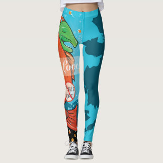 Leggings Haga el amor, ninguna mina del guijarro