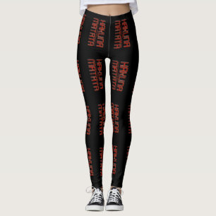 Leggings Hakuna Matata Red Black weekend