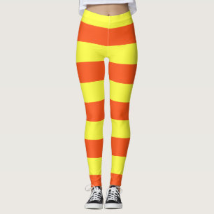 Leggings Halloween amarillo y Naranja estriba maíz dulce