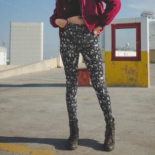 Leggings Halloween Animal Bats Dogs Cats Spiders Skeleters