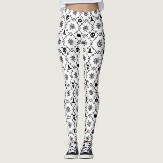 Leggings Halloween con ballenas negras