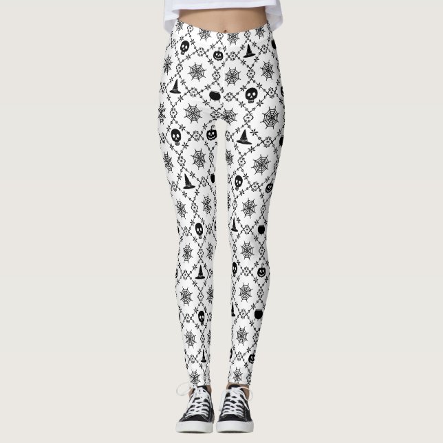 Leggings Halloween con ballenas negras (Anverso)