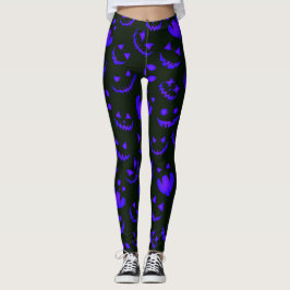 Leggings Halloween con caras de fantasía