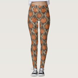 Leggings Halloween con el patrón de calabaza veneciana