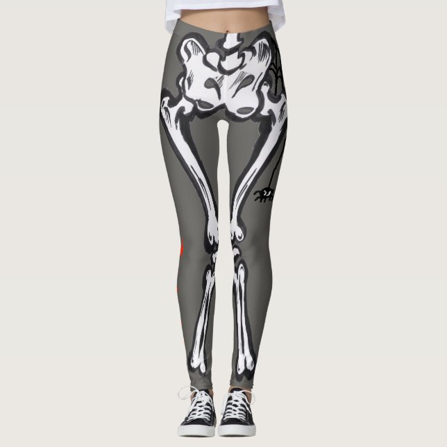 Leggings Halloween Costume Scary Skeloton Cust. Leyenda (Anverso)