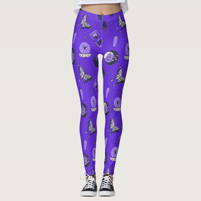 Leggings Halloween de brujas celestes (Anverso)