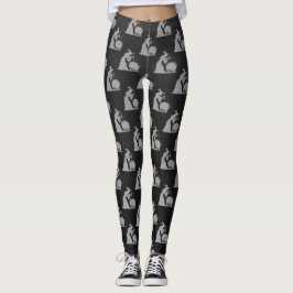 Leggings Halloween de Brujas y Calderones Plateados