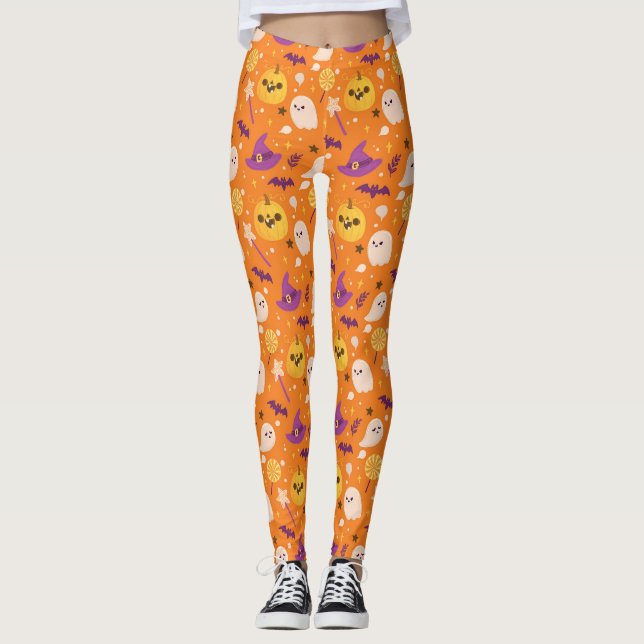 Leggings Halloween de calabaza (Anverso)