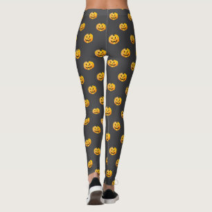 Leggings Halloween de calabaza de Jack O Lantern