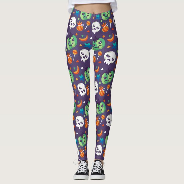 Leggings Halloween de Calabazas Grumpas (Anverso)
