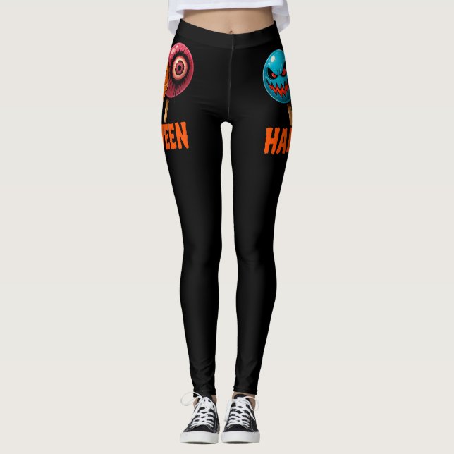 Leggings Halloween de dulces siniestros (Anverso)