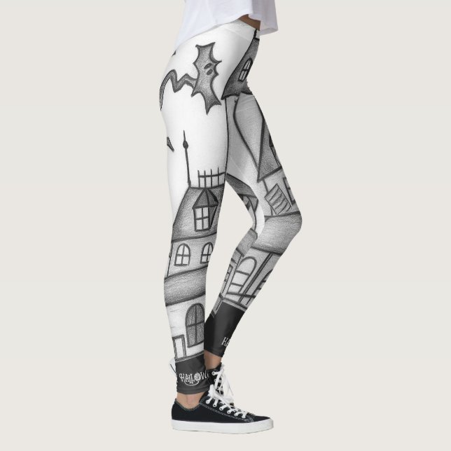 Leggings Halloween de Haunted House y Bats (Derecha)
