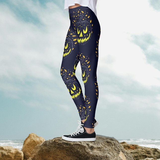 Leggings Halloween de la Calabaza de la Calabaza Negra Jack (Subido por el creador)