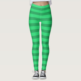 Leggings Halloween de las franjas verdes