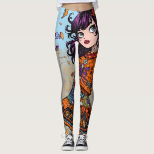 Leggings Halloween,Estilo espeluznante de otoño, Espeluznan