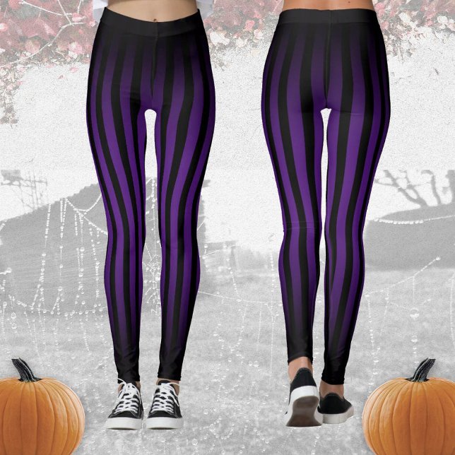 Leggings Halloween Estripas verticales negras y púrpuras so (Subido por el creador)