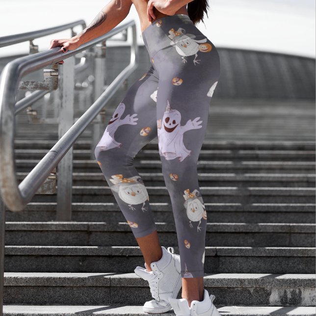 Leggings Halloween Fantasmas Fantasmas Lechuzas Modernas (Subido por el creador)