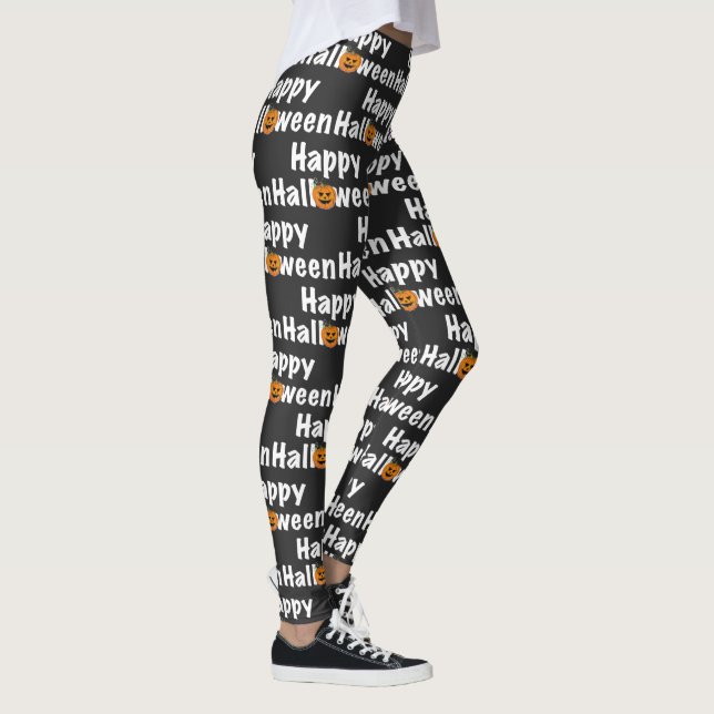 Leggings Halloween feliz calabaza tácular Jack-lantern (Derecha)