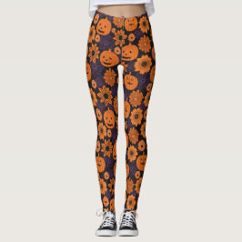 Leggings Halloween floral 