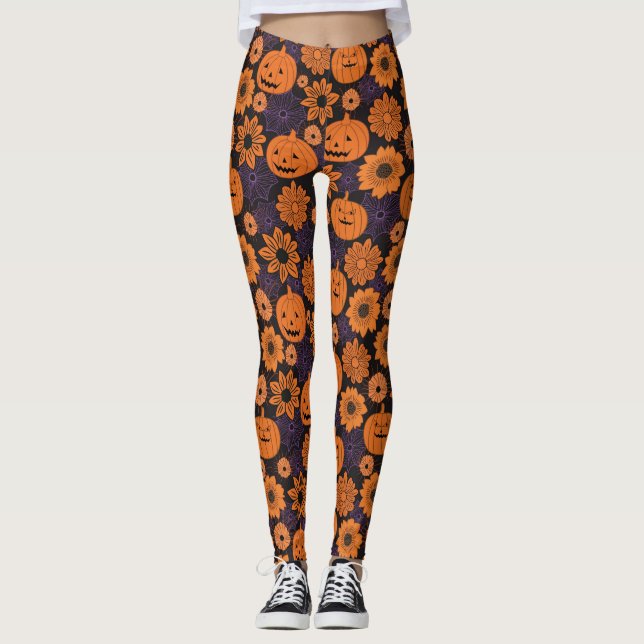Leggings Halloween floral  (Anverso)