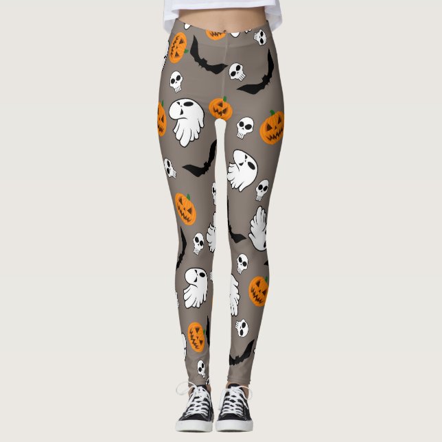 Leggings Halloween Ghost Bats Skumpkin (Anverso)