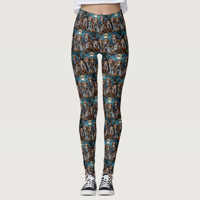 Leggings Halloween Halloween angloparlante americano (Anverso)