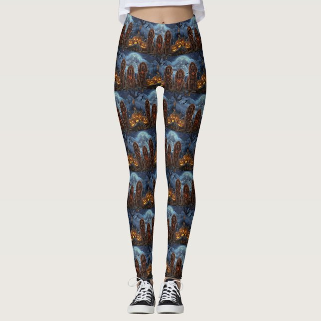 Leggings Halloween Halloween de la Red Setter Irlandés (Anverso)