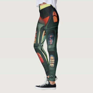 Leggings Halloween Haunted House