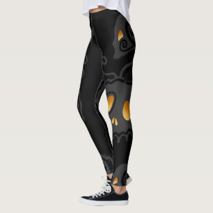 Leggings Halloween Jack O Lantern GIGHT Skull Vine