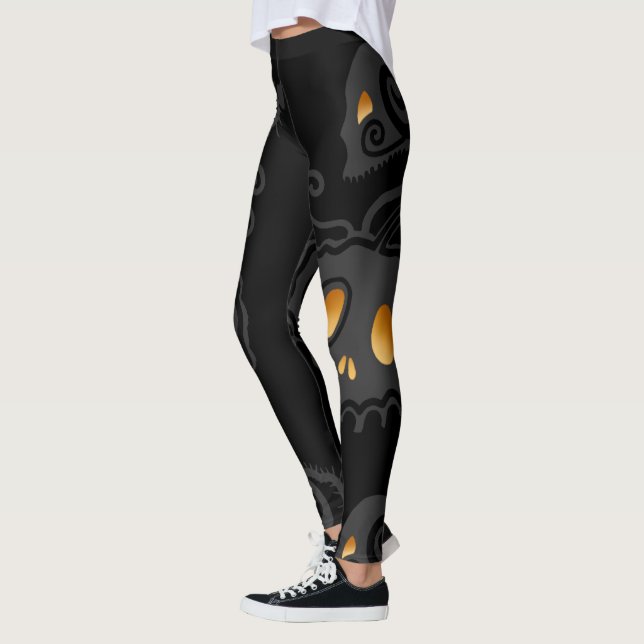 Leggings Halloween Jack O Lantern GIGHT Skull Vine (Izquierda)