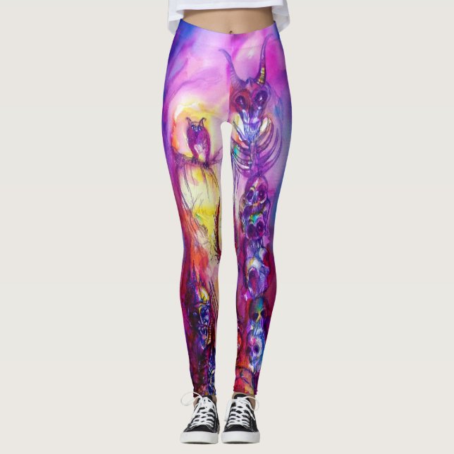 Leggings HALLOWEEN MONSTERS / ORK WAR Púrpura (Anverso)