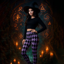 Halloween morado negro con estampado de diamante g