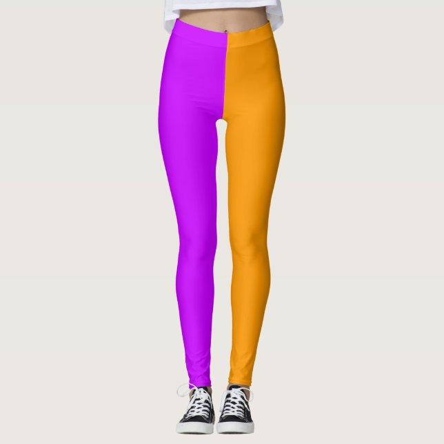 Leggings Halloween morado y Naranja (Anverso)