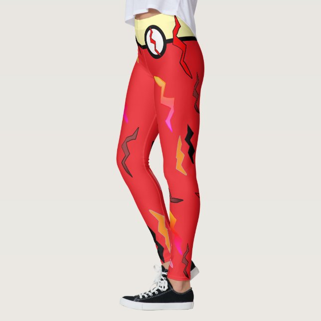 Leggings Halloween Mujer Superheroína Crema Roja (Izquierda)