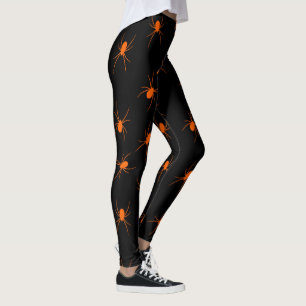 Leggings Halloween Naranja Spider Popular Elegante
