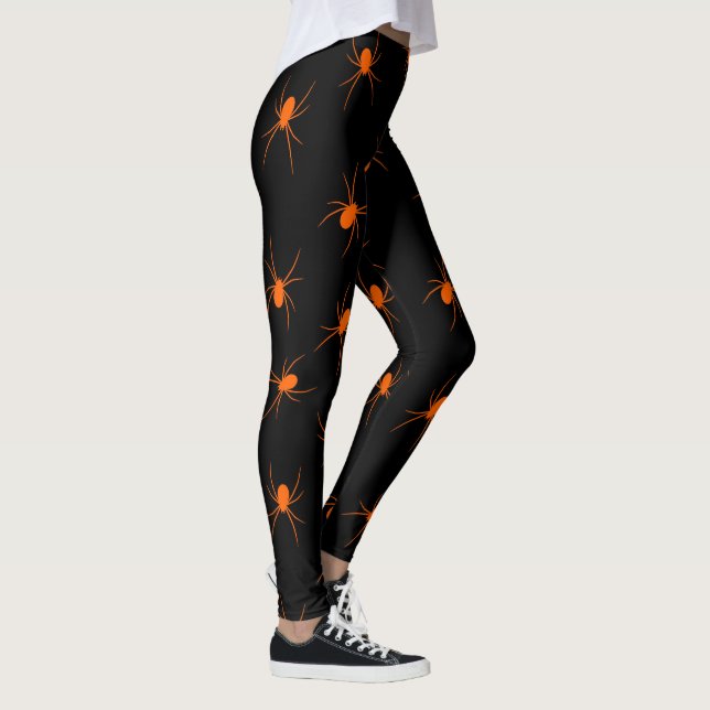 Leggings Halloween Naranja Spider Popular Elegante (Derecha)