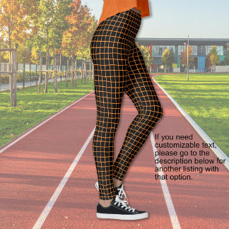 Leggings Halloween - Negro con red de naranja - SIN TEXTO