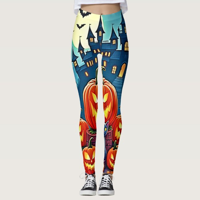 Leggings Halloween Night: Spooky Fun Art (Anverso)
