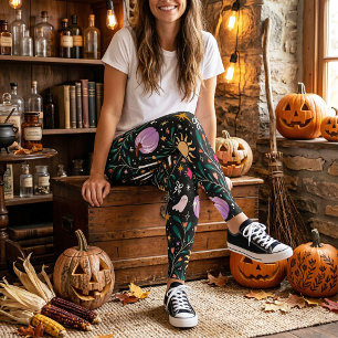 Leggings Halloween Opulento Lindo Caprichoso Espeluznante F