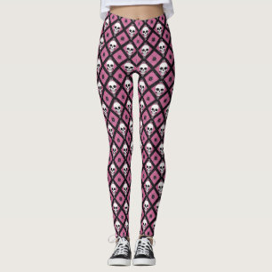 Leggings Halloween PINK Scull Cute